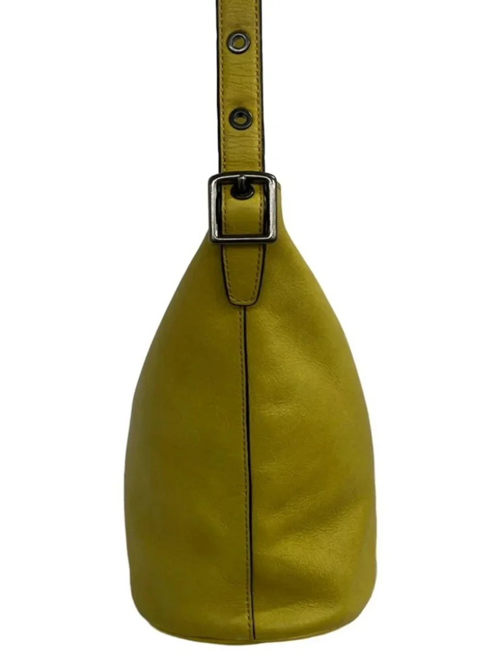 COACH Bleecker Leather Mini Duffle 32281 Dark yellow Leather Shoulder Bag
